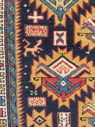 Shirvan Rug. Circa 1860. Have small İnteresting Figures size 115x173 cm                      