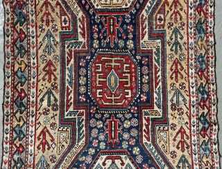 19th Century Kazak Rug size 110x195 cm                          