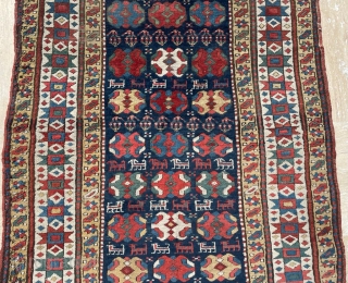 Middle of the 19th Century Shahsevan Rug size 117x280 cm. It has very nice colors and Rare design               
