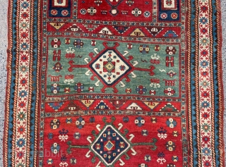 Late of the 19th Century Caucasian Rug, size 125 x 264 cm. Please send me directly mail. emreaydin10@icloud.com               