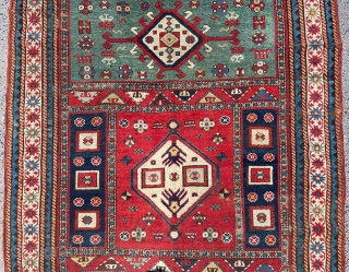 Late of the 19th Century Caucasian Rug, size 125 x 264 cm. Please send me directly mail. emreaydin10@icloud.com               