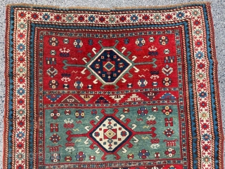 Late of the 19th Century Caucasian Rug, size 125 x 264 cm. Please send me directly mail. emreaydin10@icloud.com               