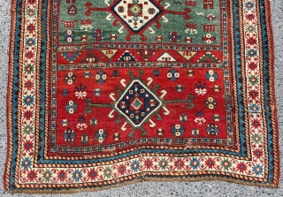 Late of the 19th Century Caucasian Rug, size 125 x 264 cm. Please send me directly mail. emreaydin10@icloud.com               