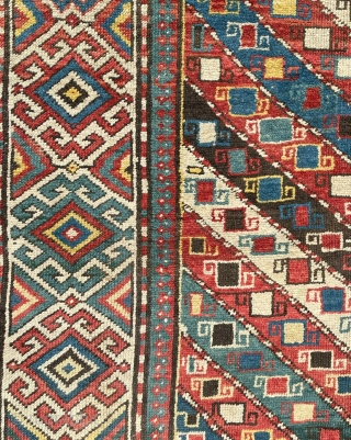 Caucasian Gendje Rug Circa 1860s-1870s size 125x155 cm                         