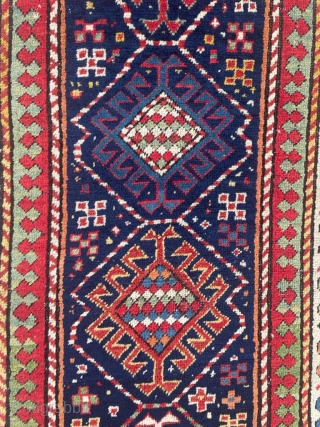 Caucasian Gendje Rug Circa 1870 size 105x 285 cm                        