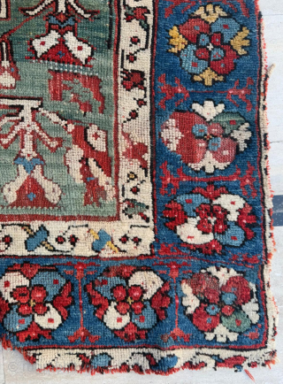 Middle of the 19th Century Bergama Rug, size 108x125 cm, please send me directly mail. 
emreaydin10@icloud.com 
0090+ 544 374 10 98            