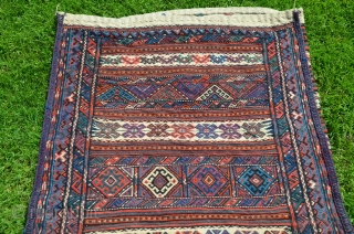 Kordi çuval, 48” X 32”, 1st 1/2 20thC. Wool. Beautiful colors. Shiny wool. Excellent condition. Bargain price.                