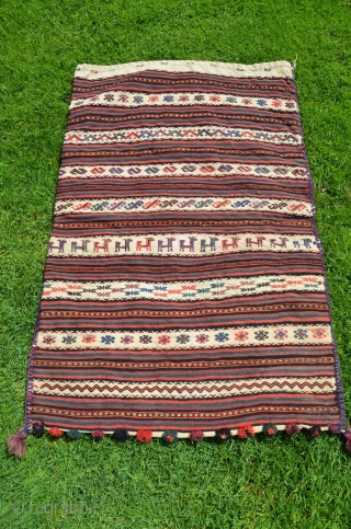 Kordi çuval, 48” X 32”, 1st 1/2 20thC. Wool. Beautiful colors. Shiny wool. Excellent condition. Bargain price.                