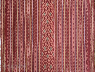 West Timor | early 20th C ikat sash (sikap) | Indonesia 

Indonesia, West Timor, Malaka, Manulea, 1920—1940 

Commercial cotton and dyes, warp ikat

A very fine, striped ikat men’s sash (sikap) woven by  ...