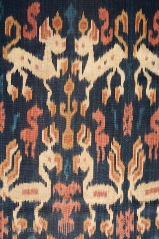 Sumba | Ikat Men’s Mantle with red dye (Hinggi Kombu)
 
Indonesia, East Sumba, Rende, before 1970

Handspun cotton, natural dyes, warp ikat, surface painting, twining

A gorgeous men’s mantle (hinggi) from Rende in east  ...