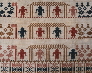 Lombok | Early 20th C ritual textile (pesujutan)
  
Indonesia, Lombok island, Sasak people, 1900 – 1925
 
Handspun brown cotton, botanical dyes, continuous and discontinuous supplementary weft weaving
 
A rare ritual cloth  ...