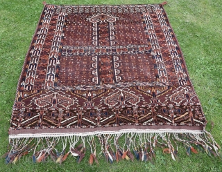 Turkmen ensi Yomut. Late 19th century. 158cm x 150cm                        