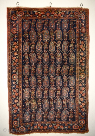 Early 1900's possibly Borujerd from West Iran. With classic boteh pattern. All natural colors. In very good condition. No damage, no repairs. 198x130cm/77.95x 51.18 inches        