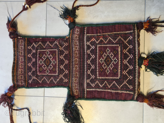 Antique Baluch saltbag by the Zaggar Mangal nomads of South-West Afghanistan.
~ 1920
~ 60x34cm without tassels


Worldwide shipping possible from Germany 

Please contact me only directly: 

goekay.sargin@yahoo.de        