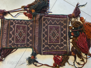 Antique Baluch saltbag by the Zaggar Mangal nomads of South-West Afghanistan.
~ 1920
~ 60x34cm without tassels


Worldwide shipping possible from Germany 

Please contact me only directly: 

goekay.sargin@yahoo.de        