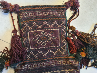 Antique Baluch saltbag by the Zaggar Mangal nomads of South-West Afghanistan.
~ 1920
~ 60x34cm without tassels


Worldwide shipping possible from Germany 

Please contact me only directly: 

goekay.sargin@yahoo.de        