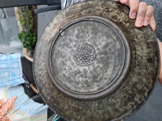 Ottoman copper plate about 250 years old (signed)                         