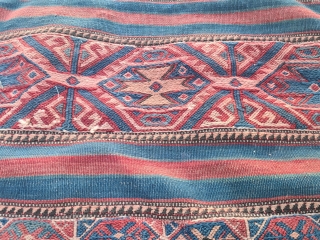 Antique Balikesir emnroided Kilim Chuval, probably from Kilaz Area/Tribe, ~1900
112x60cm
shipping from Germany                     