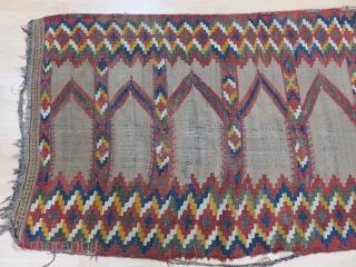 Uzbekistan 19th Century Camel Hair Saf Kilim Size 224x112 cm                       