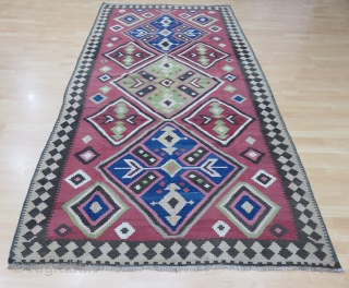 Caucasian Karabagh Kilim Size 158x300 cm / 5'2''x9'9''                         