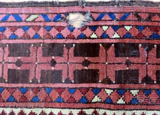 Antique Turkmen Ersari Rug Size 105x160 cm / 3'5''x5'3''                        