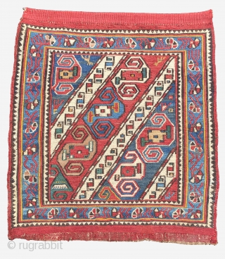 Caucasian Bag Faces 19th Century Size 49x54cm-49x56cm                          