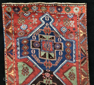 Anatolian Kurdish Rug 19 Century Good Condition And Wonderful Colors Size 113x250 cm / 3'8'' x 8'3''                