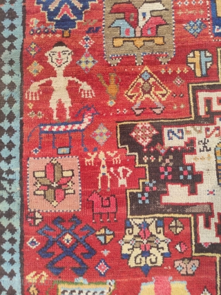 Early Caucasian Rug 

Dated ; 1237 / 1822 

The size is. : 137 x 316 cm 

Please contact me directly on this email : alpagutrugs@gmail.com        