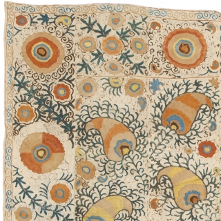 Late 19th Century Suzzani Textile/Tapestry
Uzbekistan ca. 1870
7'4" x 5'3" (224 x 160 cm)
Handwoven
FJ Hakimian reference #02402
                 