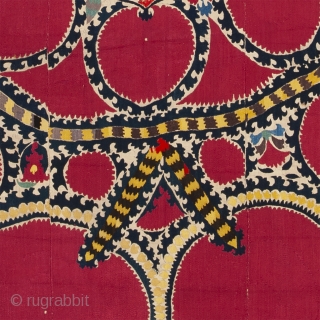 Late 19th Century Suzzani Textile/Tapestry
Uzbekistan ca. 1880
7'8" x 3'8" (234 x 112 cm)
Handwoven
FJ Hakimian Reference #02404                 