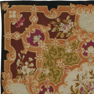 Antique French Aubusson Rug
France ca. 1850
6'8" x 6'4" (203 x 193 cm)
FJ Hakimian Reference #02233
                  