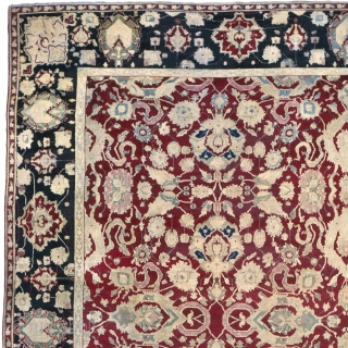 Antique Indian Agra Carpet
India ca.1880
17'10" x 13'11" (544 x 425 cm)
FJ Hakimian Reference #09045
                   