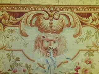 Awesome 19Th Century Aubusson Tapestry .

size 11'7''x4'.

condition  great .like new rug.                     