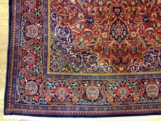 THIS IS A MAGNIFICENT DABEER KASHAN RUG IN PERFECT CONDITION.
THE RUG IS IN MINT CONDITION. NO OLD REPAIRS,NO WORN AREAS AND NO TOUCH UP.
NO ODOR,NO SMELL.
THE SIZE IS 4'4 BY 6'9 FEET  ...