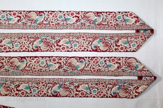 Parsi Gara Sari Kor Border Silk Hand Embroidery From Surat Gujarat India.C.1900. Parsi Lace 7 meters Border.(DSC05740).                