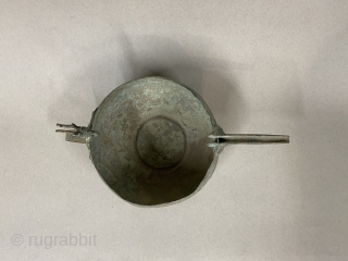 Antique Luristan Bronze Ewer, ca. 1200-800 BCE,

Diameter: 6 1/8” // 15.6 cm

Height: 4” // 10.1 cm

Diam. Opening: 5 1/2” // 14 cm

Diam. Base:  3 1/8” // 7.7 cm

~ 3000 year old  ...