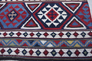 Antique Cauacasian kilim  good condition.  4.8x9.3 or 142x282 cm. 
part of kilim collection being sold                