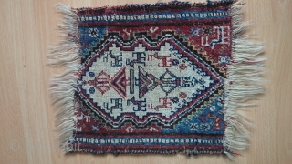 Small Shiraz Rug Fragment. 30x36cm.                            