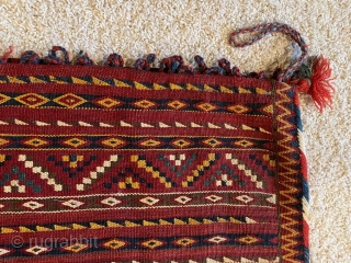 Beautiful Persian bag. 2'0" x 2'10". Good dyes and finely woven.                      