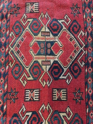 Antique Ersari torba with great colors. 1'4" x 3'7".                        