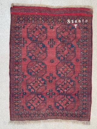 Antique Ersari wedding rug. Full pile, soft wool, natural dyes. 3'6" x 5'0" or 152 x 92cm                