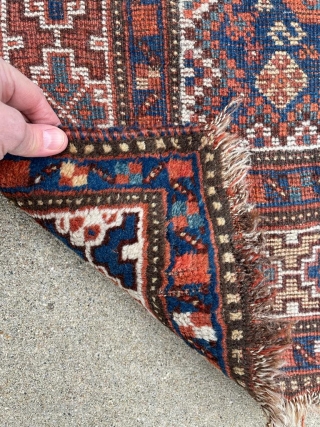 Antique Shiraz rug. Lots of birds, beautiful colors. 3'4" x 5'0"                      