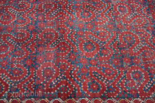 Antique Ersari Beshir snake rug, 3rd quarter 19th century or earlier. 8'3" x 5'8" or 252 x 172cm. The photos include inside and outdoor photos. Message me for more info or purchase  ...