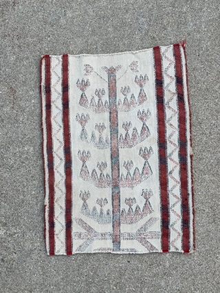 19th century turkmen tentband fragment, likely Yomut. 11" x 1'3"                       