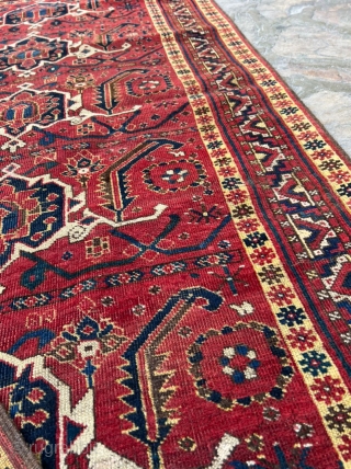 Second half 19th century Ersari Beshir rug. Wonderful piece and rare in this size. Some border repairs. 110 x 205 or 3'8" x 6'9"         