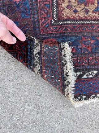 Mid 19th century Timuri Baluch rug. Beautiful original condition, no repairs. 4'8" x 3'5".                   