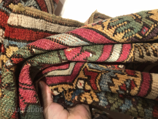 Wonderful 1870 Konya 
122x178cm
4.1x6.6ft
Small side damage Great complete headends and original selvedges 
Fabulous natural colors some low pile
No stains, no repairs wonderful fine wool         