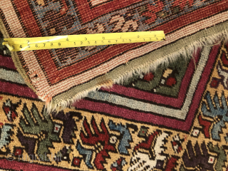 Wonderful 1870 Konya 
122x178cm
4.1x6.6ft
Small side damage Great complete headends and original selvedges 
Fabulous natural colors some low pile
No stains, no repairs wonderful fine wool         