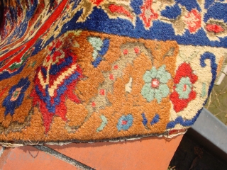 fabulous very antique 1870? wagireh anatolian, Kirsehir? silky shiny wool, all wool, fabulous natural colos, no repairs, some corosion in the walnut, minimal wear, oiginal headends and selvedges, great pile, very rare  ...