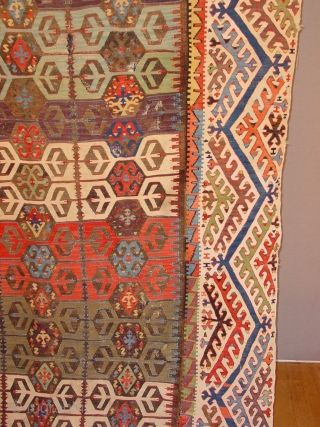 some small damage, no so obvious, great natural colors, less beautiful one was auctioned in the rippon and boswells 25 nov 2015 also theree panel konya

wonderful natural colors, no stains, mid 19th  ...